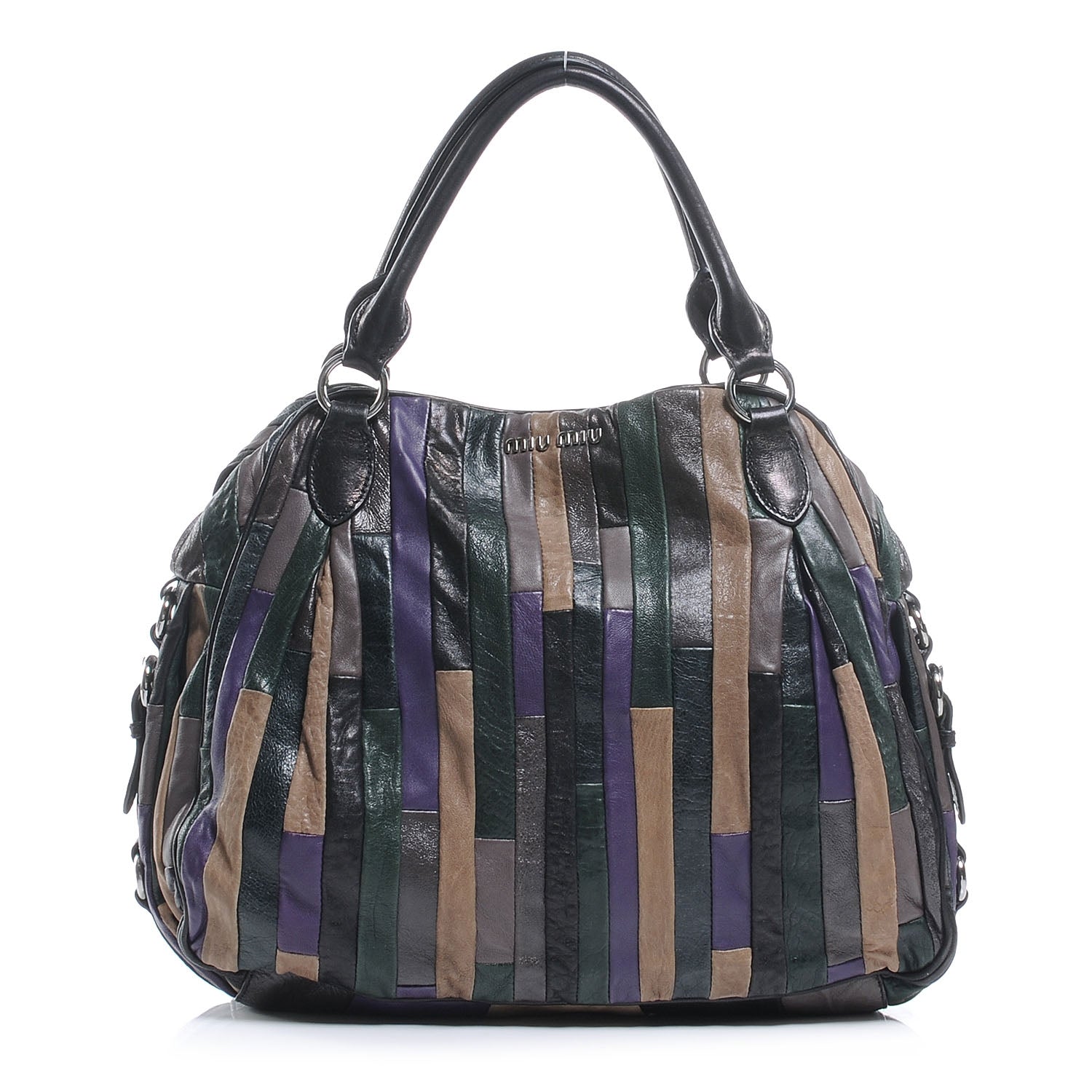 Miu Miu Leather Multicolor Patchwork Hobo 1 of 8