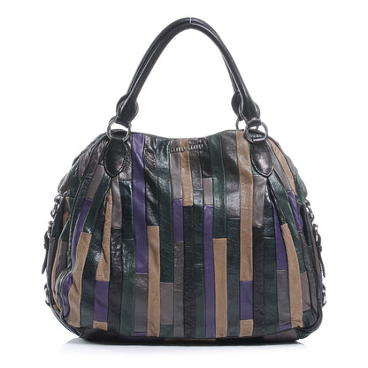 Miu Miu Leather Multicolor Patchwork Hobo 1 of 8
