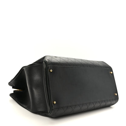 Chanel Calfskin Stitched XL Weekender Black 4 of 12