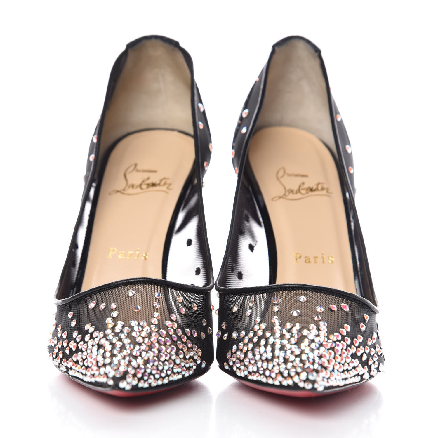 Christian Louboutin Crystal Strass Follies 100 Pumps 39 Black 2 of 7