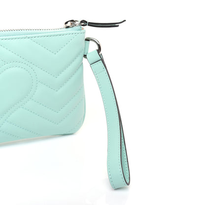 Gucci Calfskin Matelasse GG Marmont Wrist Wallet Water Green 12 of 12