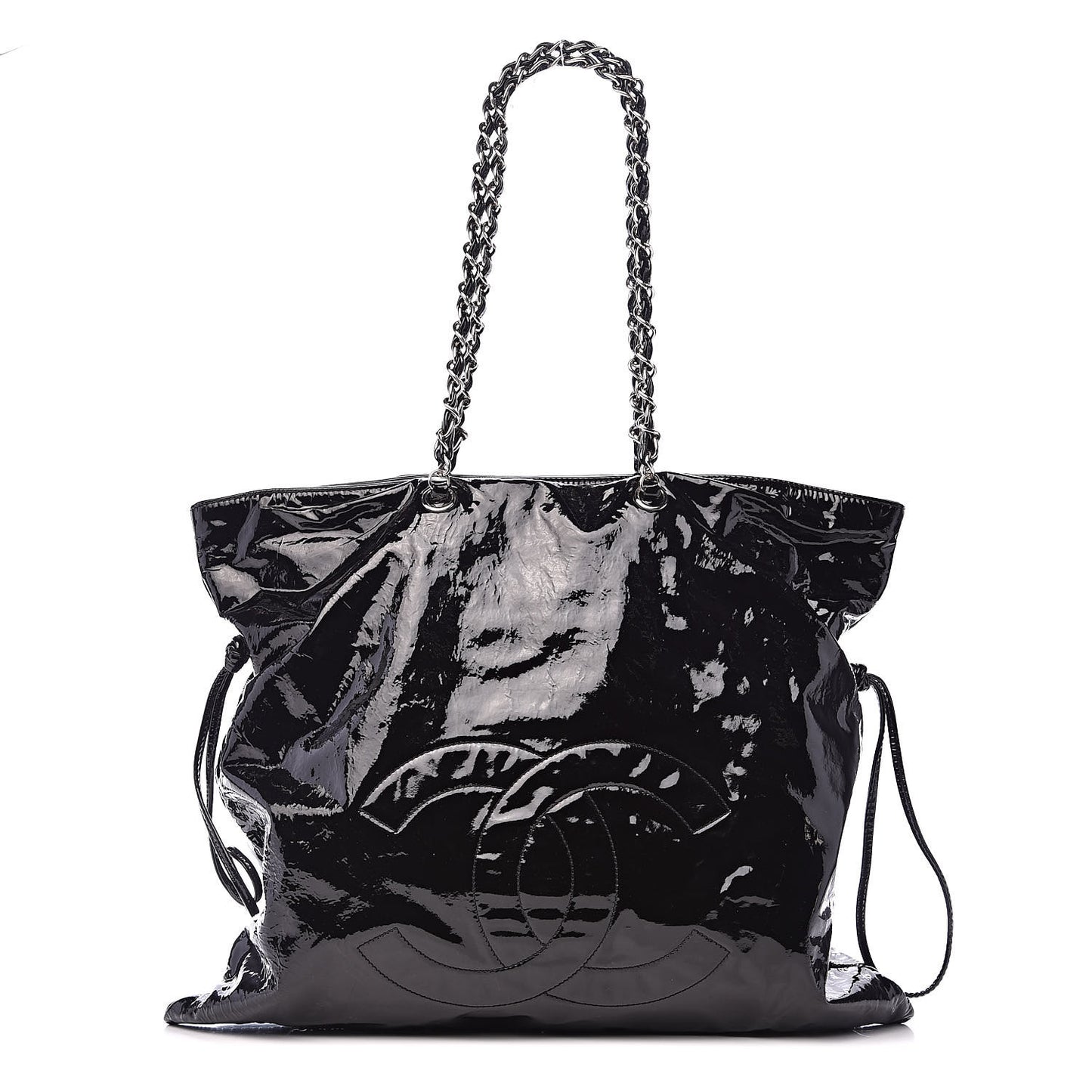 Patent Bonbons Shopper Tote Black