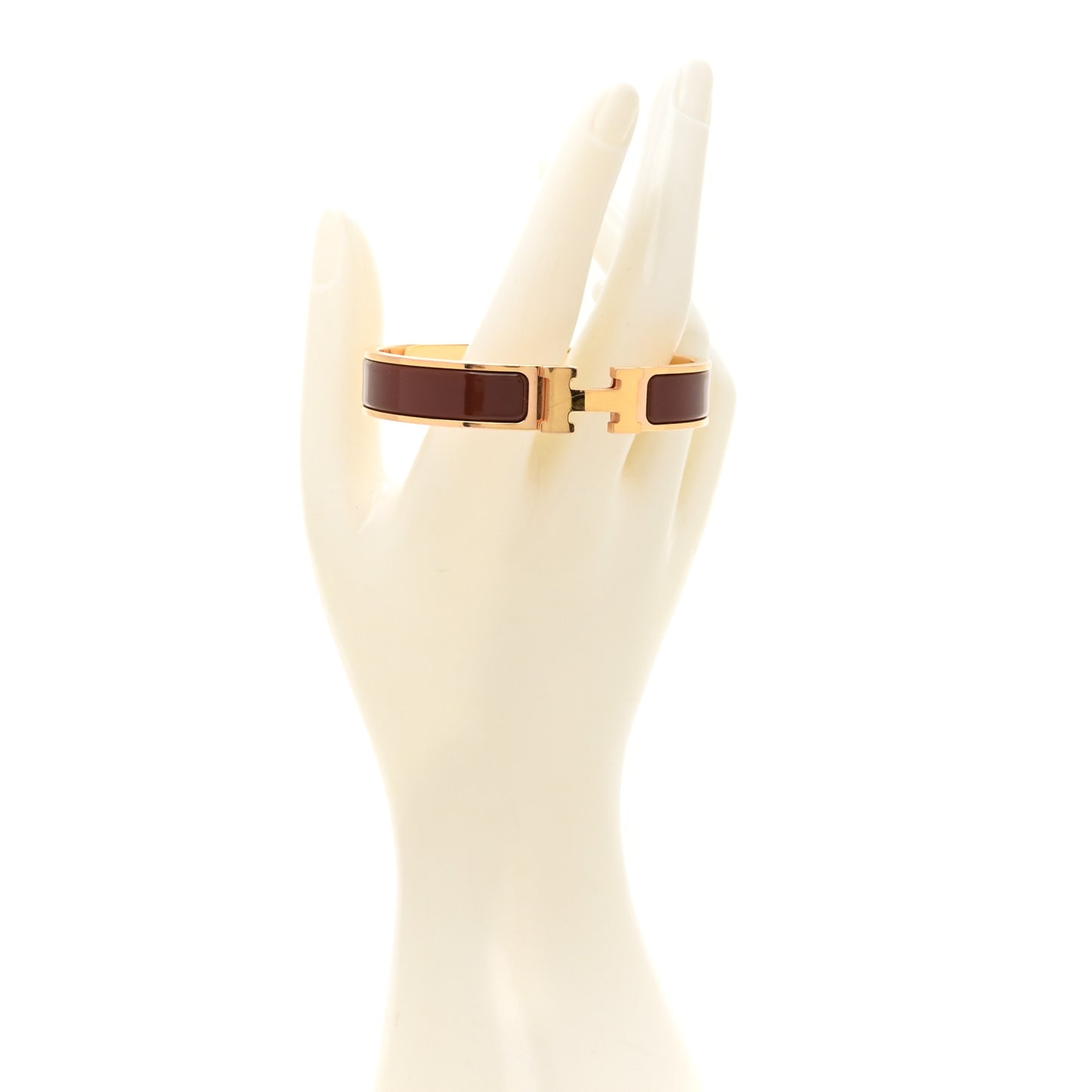 Enamel Narrow Clic Clac H Bracelet PM Rouge Baroque