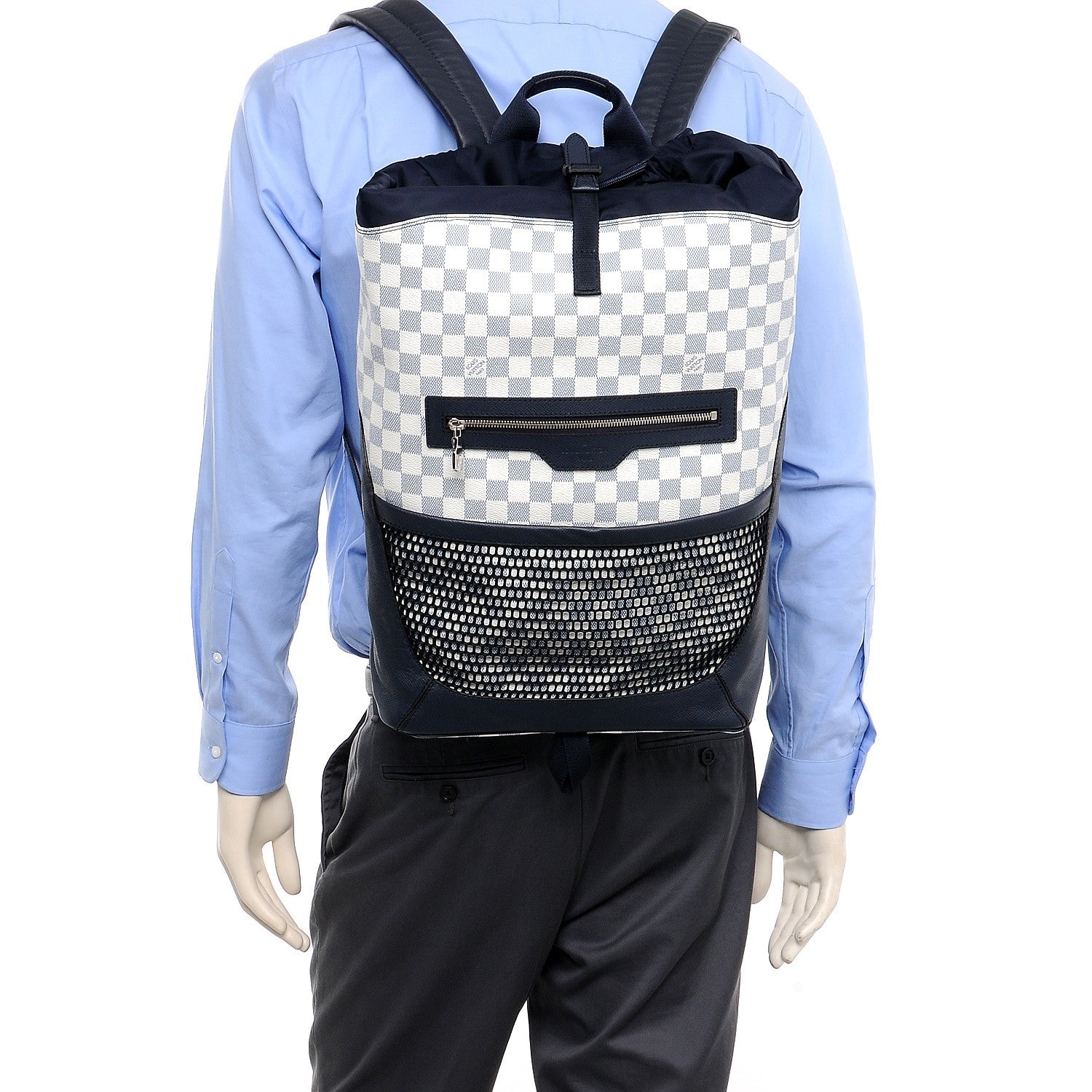 Louis Vuitton Damier Coastline Azur Matchpoint Backpack Black 2 of 7