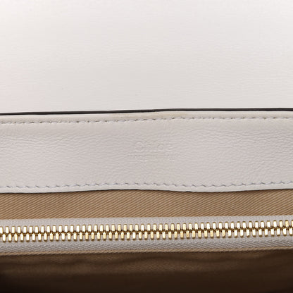 Chloe Calfskin Crocodile Embossed Small C Double Carry Brilliant White 8 of 11