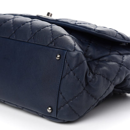 Chanel Calfskin Stitch It Accordion Flap Blue 9 of 9