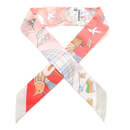 Hermes Silk Les Folies Du Ciel Twilly Grenadine Vert Multicolor 1 of 4