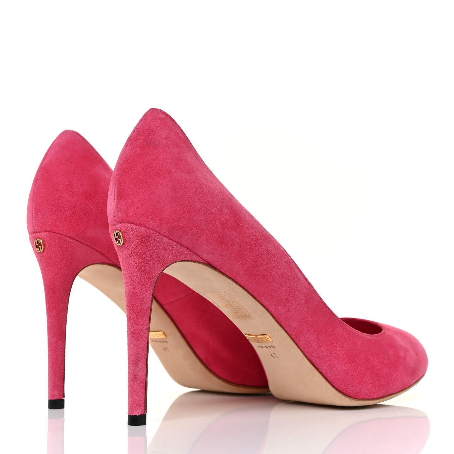 Kid Scamosciato Interlocking G Jennifer Pumps 41 Shocking Pink