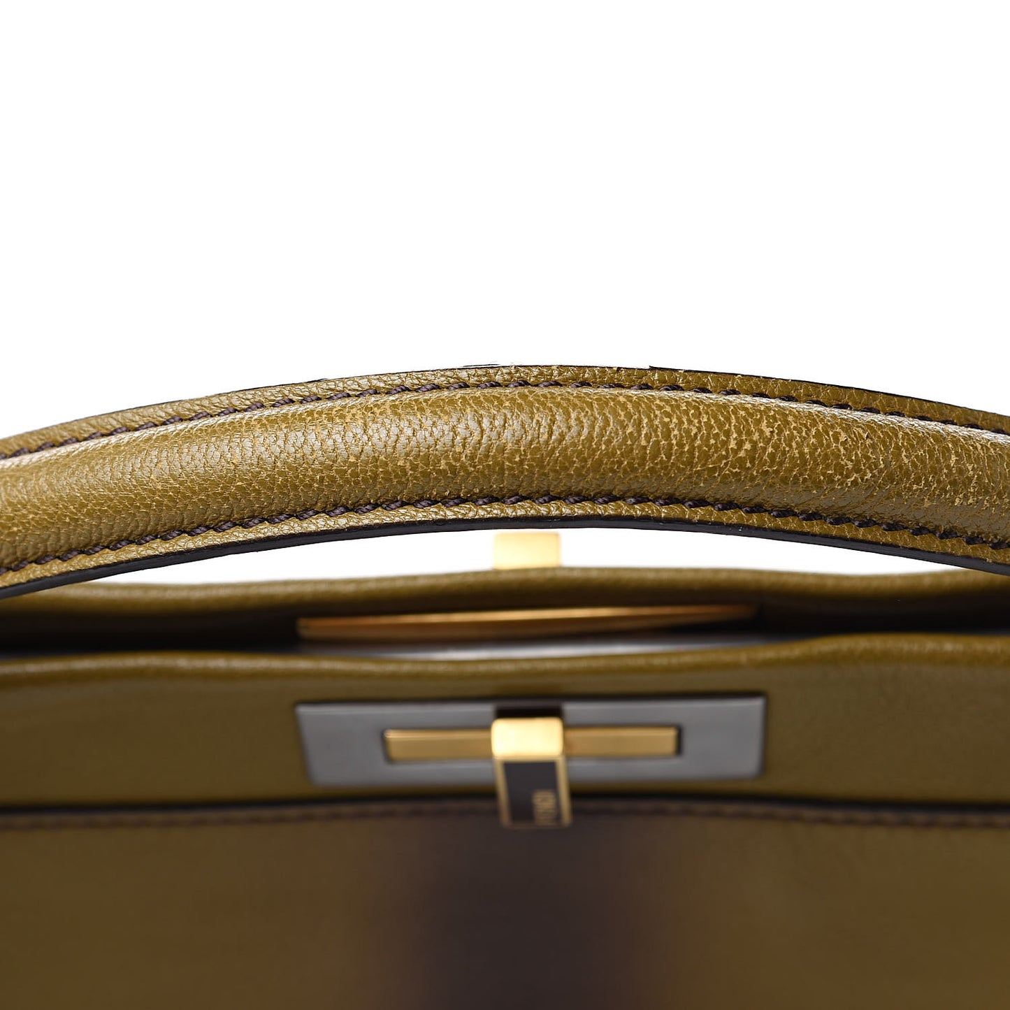 Goatskin Calf Hair Leopard Print Large Peekaboo Iconic Satchel Green
