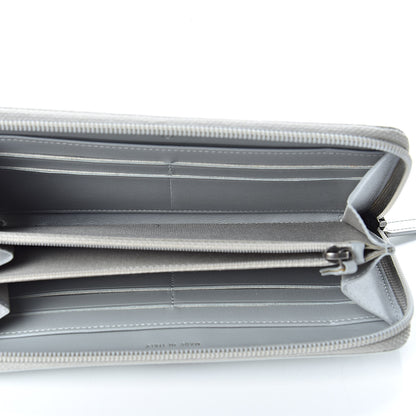 Chanel Glazed Calfskin Boy Zip Around Wallet Silver 5 of 9
