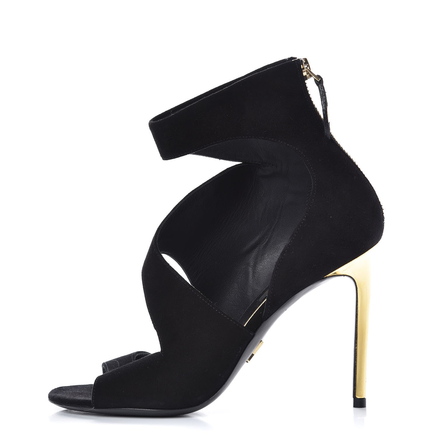 Louis Vuitton Suede Disclosure Sandals 35 Black 1 of 8