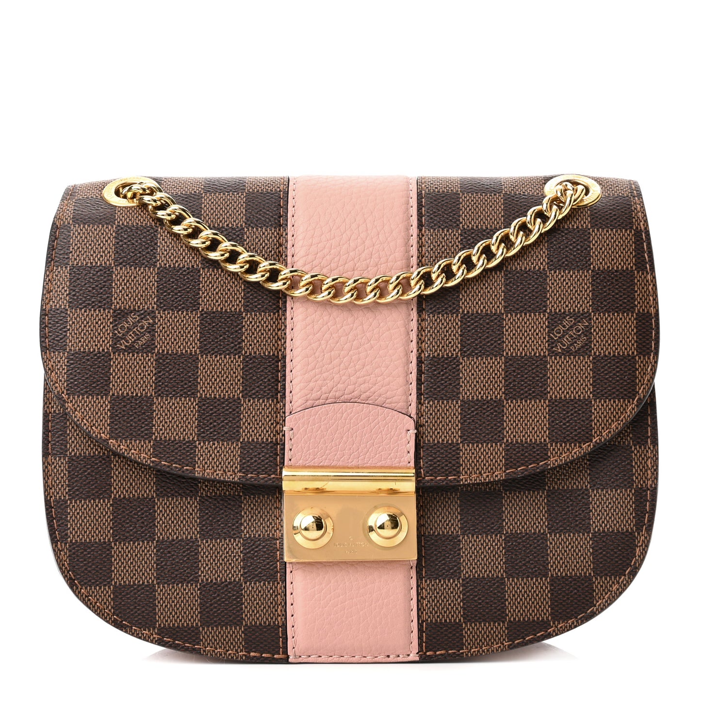 Damier Ebene Cuir Taurillon Wight Magnolia