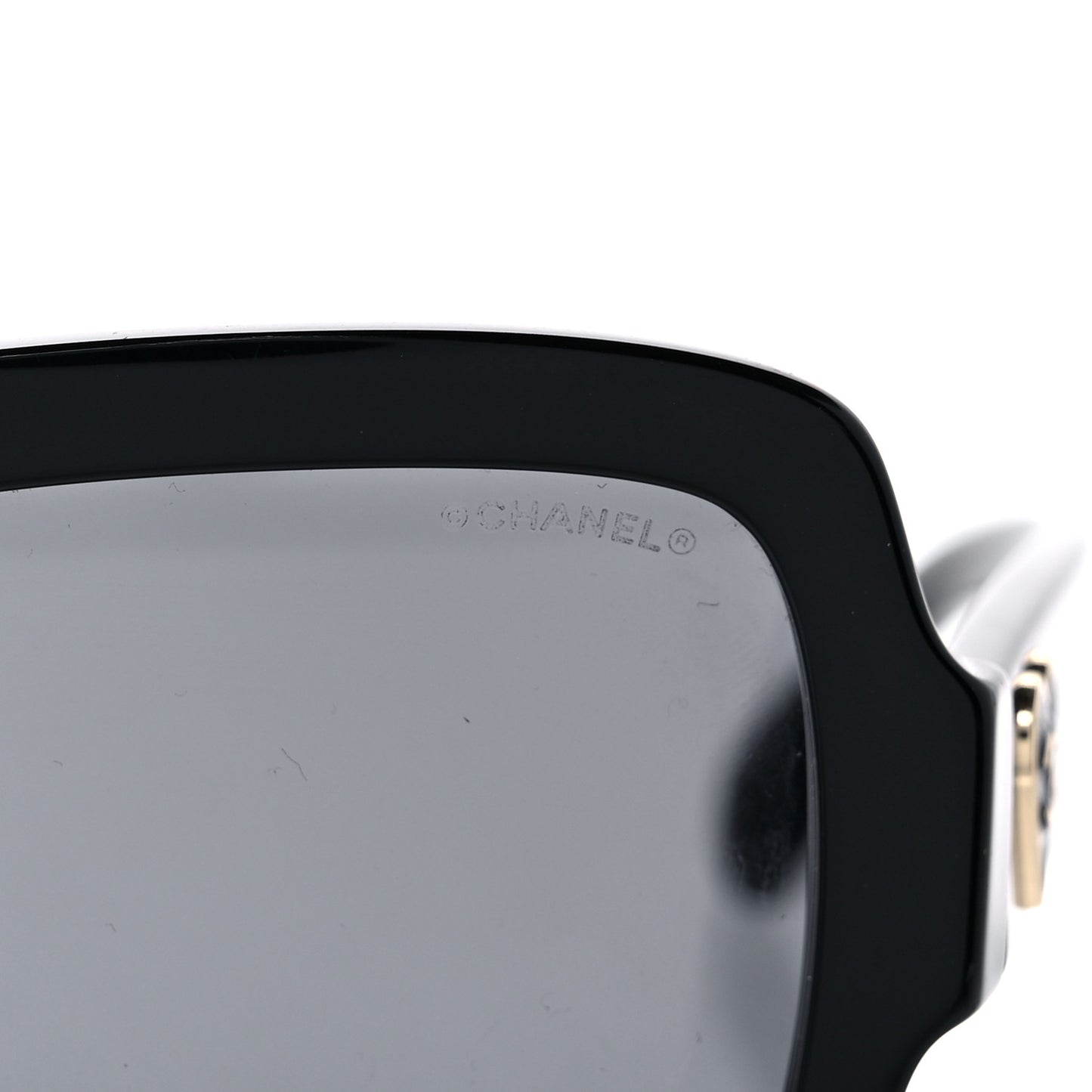 Acetate Square Heart Sunglasses 5479-A Black