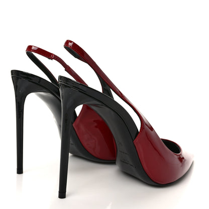 Saint Laurent Patent Calfskin Zoe 105 Slingback Pump 39 Red 4 of 10