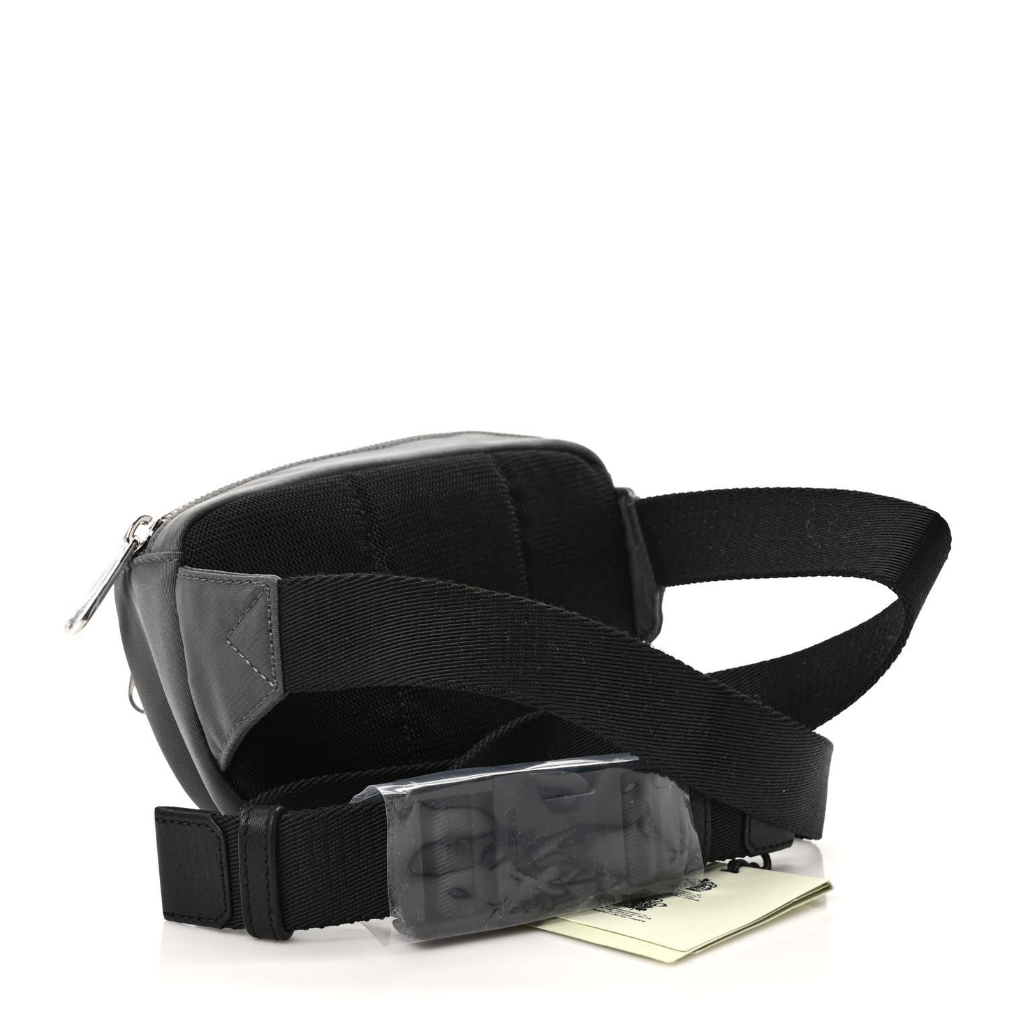 Econyl Logo Print Small Cannon Bum Bag Charcoal Grey