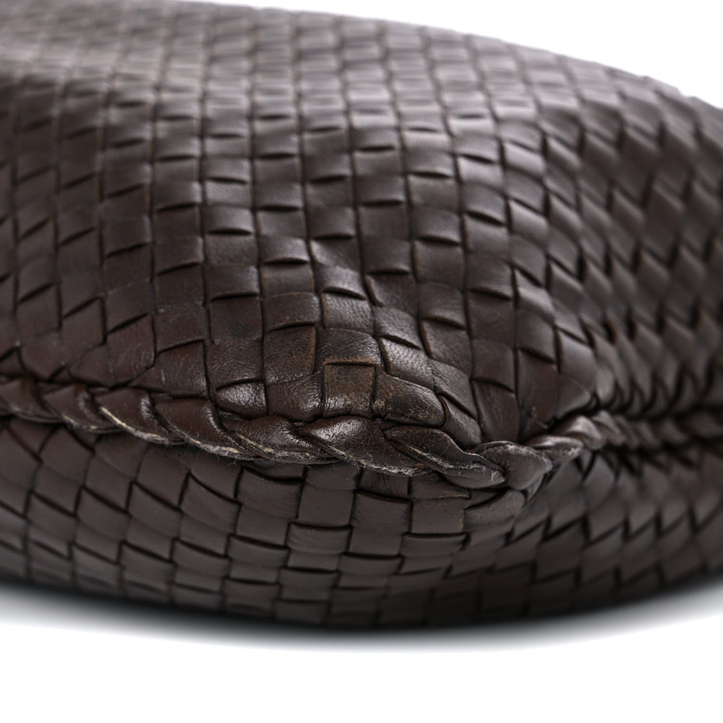 Nappa Intrecciato Large Veneta Hobo Ebano