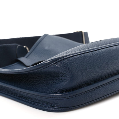 Hermes Taurillon Clemence EVELYNE III Bleu Ocean 10 of 12