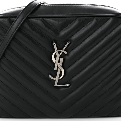 Saint Laurent Calfskin Matelasse Monogram Lou Camera Bag Black 8 of 10