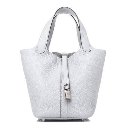 Hermes Taurillon Clemence Picotin Lock 18 PM Bleu Brume 1 of 15