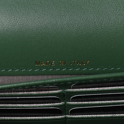 Chanel Snakeskin CC Long Flap Wallet Vert Fonce 6 of 10