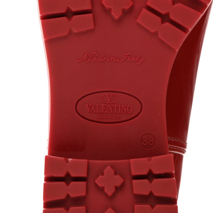 Valentino Garavani Rubber Rockstud Short Rainboots 38 Red 7 of 7