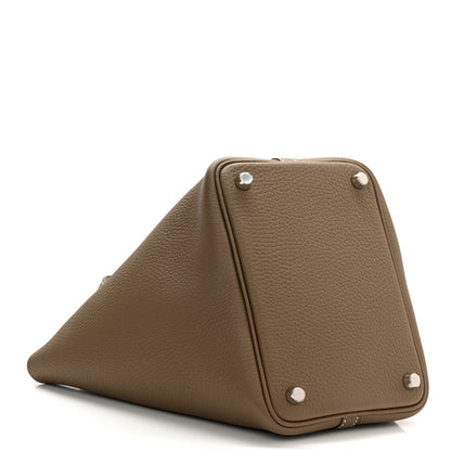 Hermes Taurillon Clemence Picotin Lock 18 PM Etoupe 4 of 11