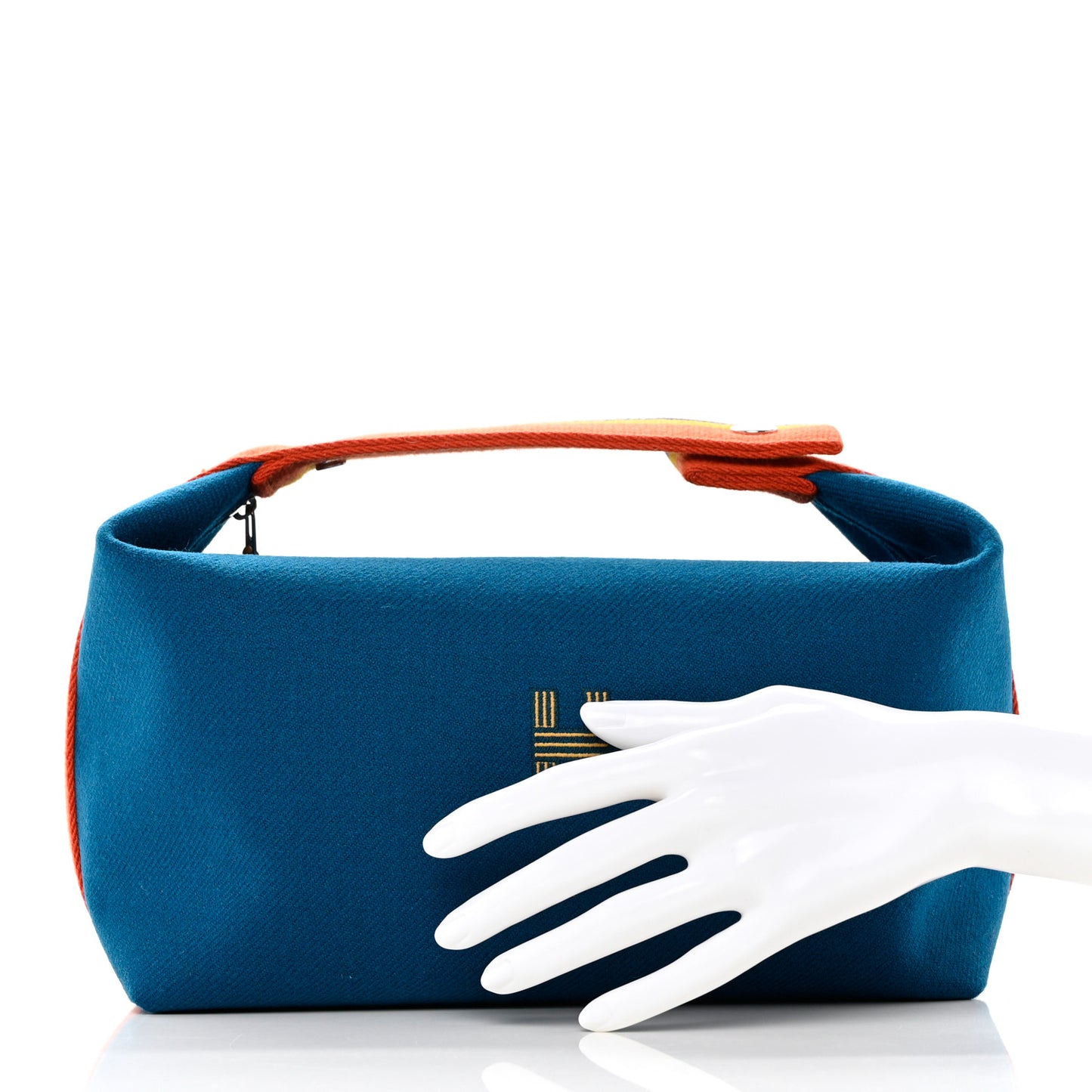 Wool Rocabar Large Bride-A-Brac Pouch Bleu Paon