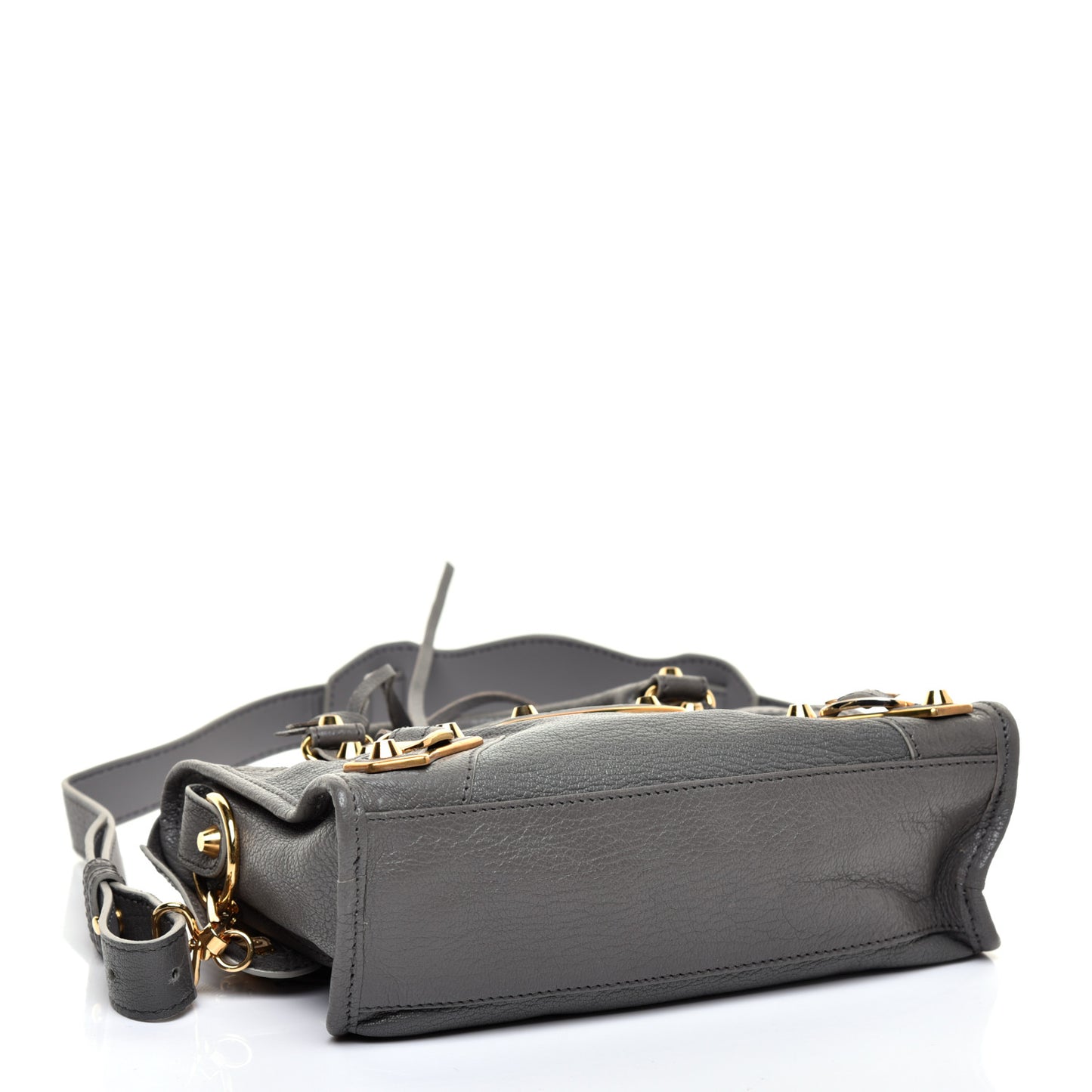 Chevre Gold Metallic Edge Hardware Mini City Gris Acier