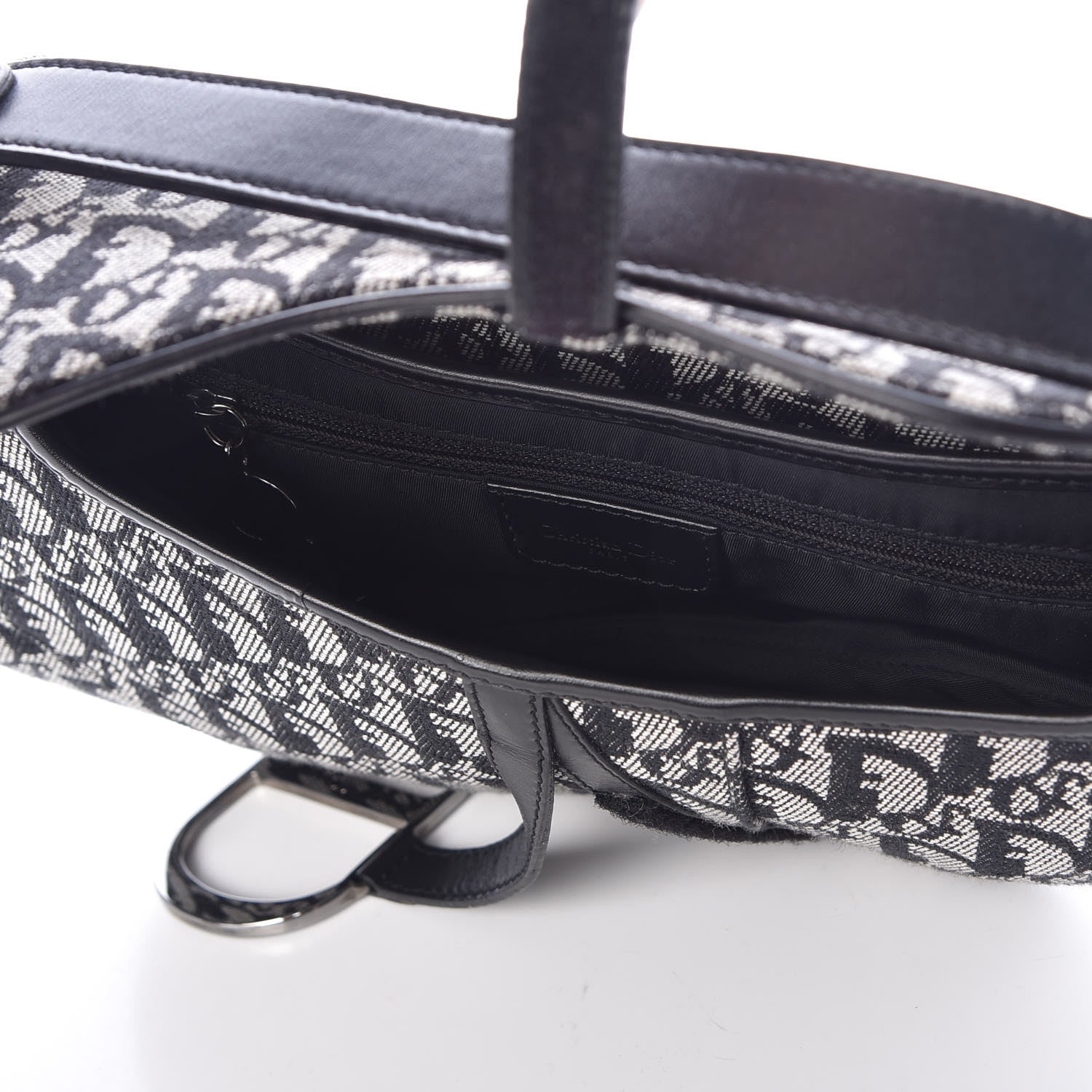 Christian Dior Monogram Saddle Bag Black 5 of 8