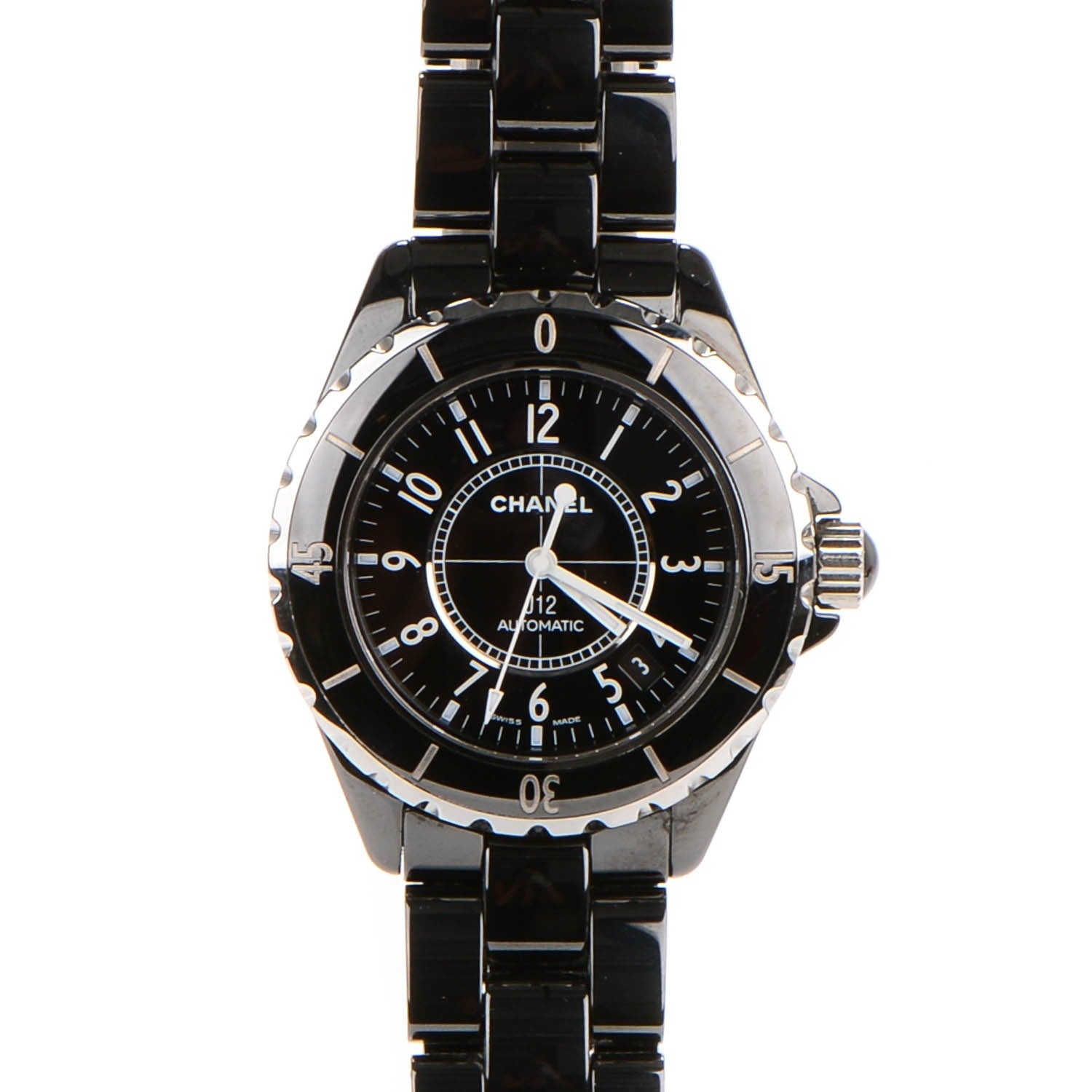 Chanel Stainless Steel Ceramic 38mm J12 Automatic Watch Black 1 of 6