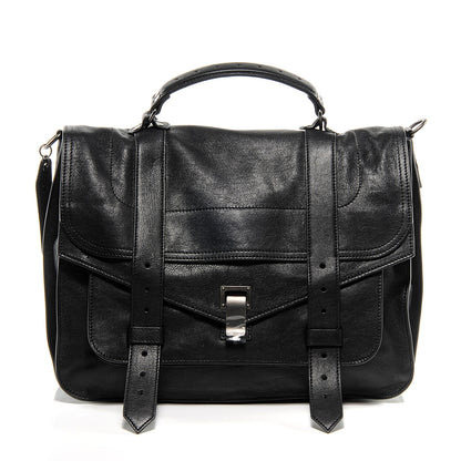 Proenza Schouler Lambskin PS1 Large Satchel Black 1 of 9
