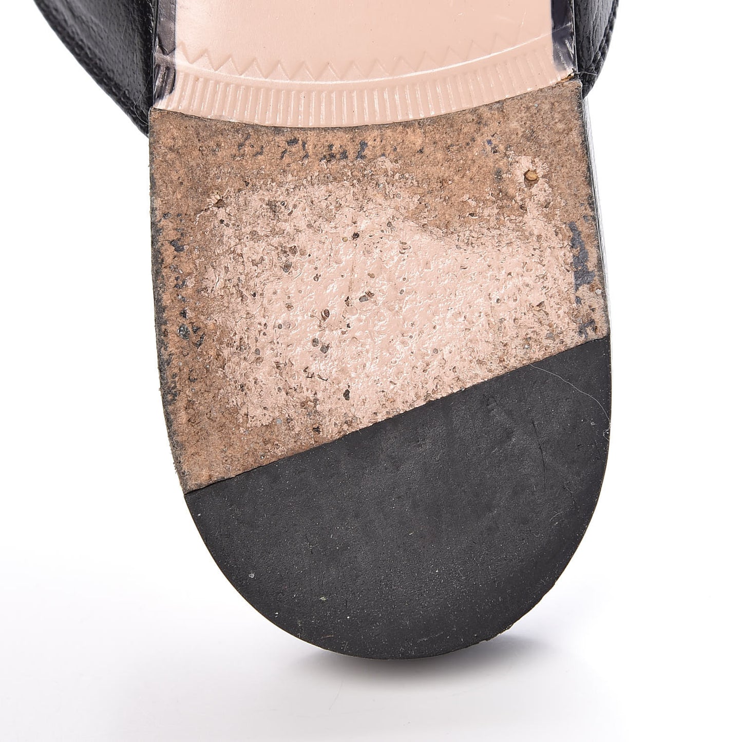 Goatskin Bee Star Embroidered Womens Princetown Slippers 36.5 Black