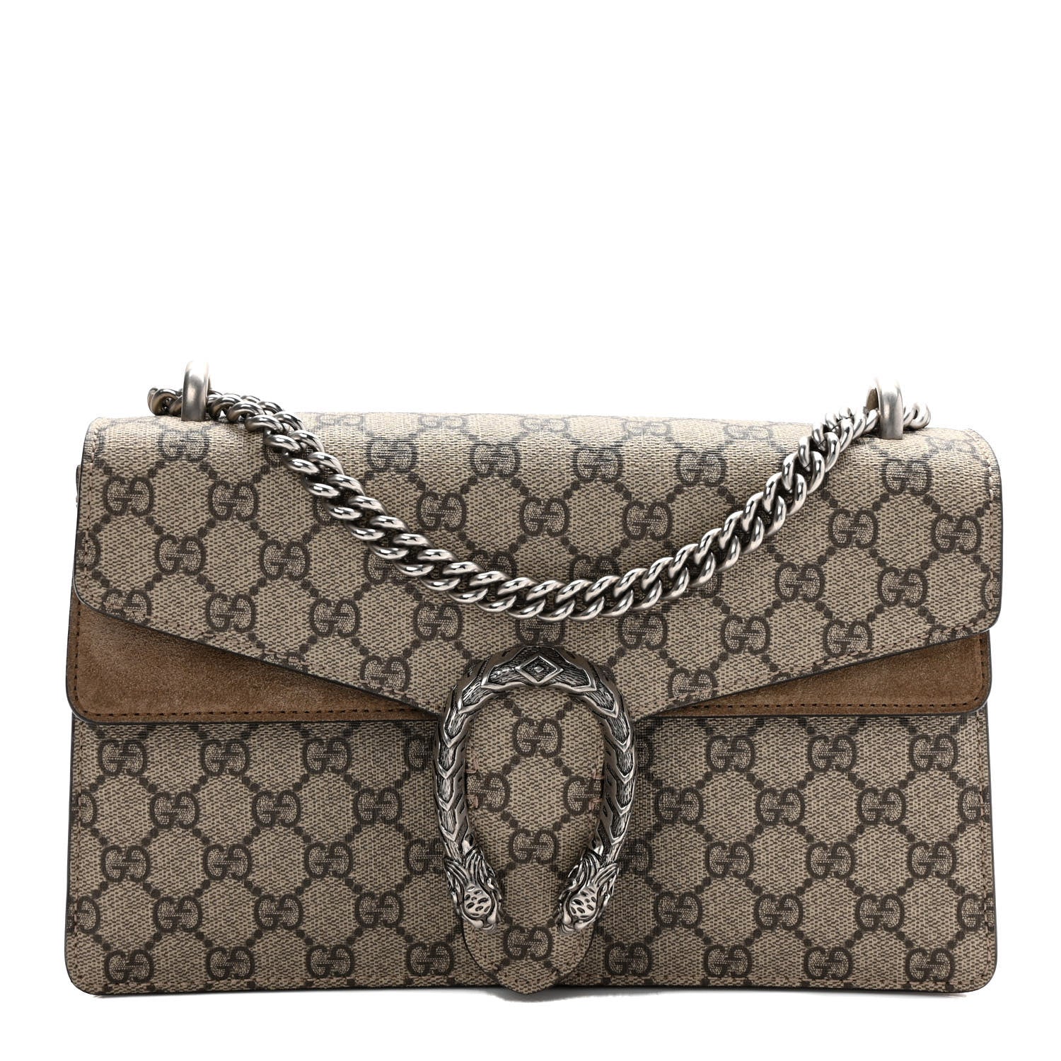 Gucci GG Supreme Monogram Small Dionysus Shoulder Bag Taupe 1 of 10