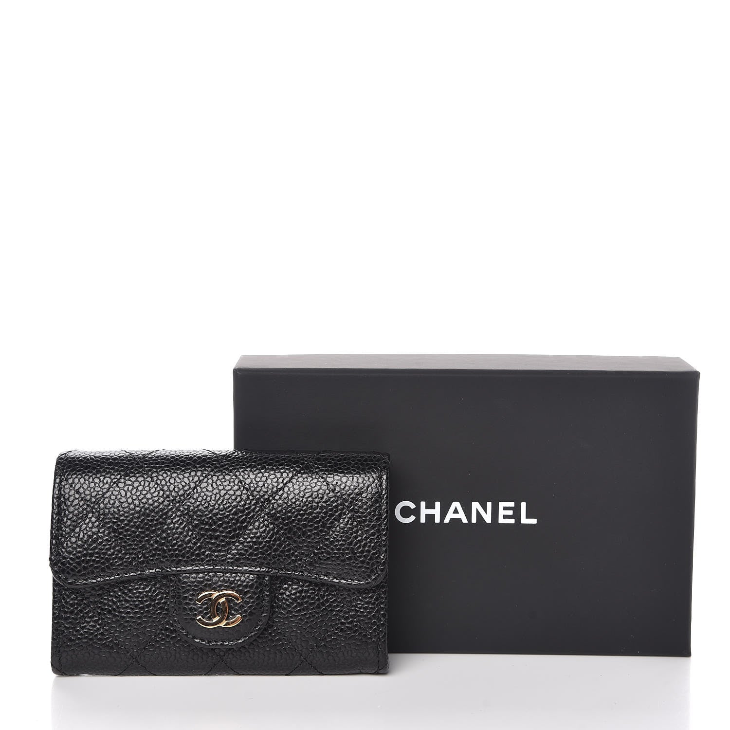 Chanel Caviar Quilted Flap Card Holder Black 9 of 9