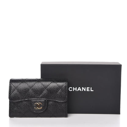 Chanel Caviar Quilted Flap Card Holder Black 9 of 9