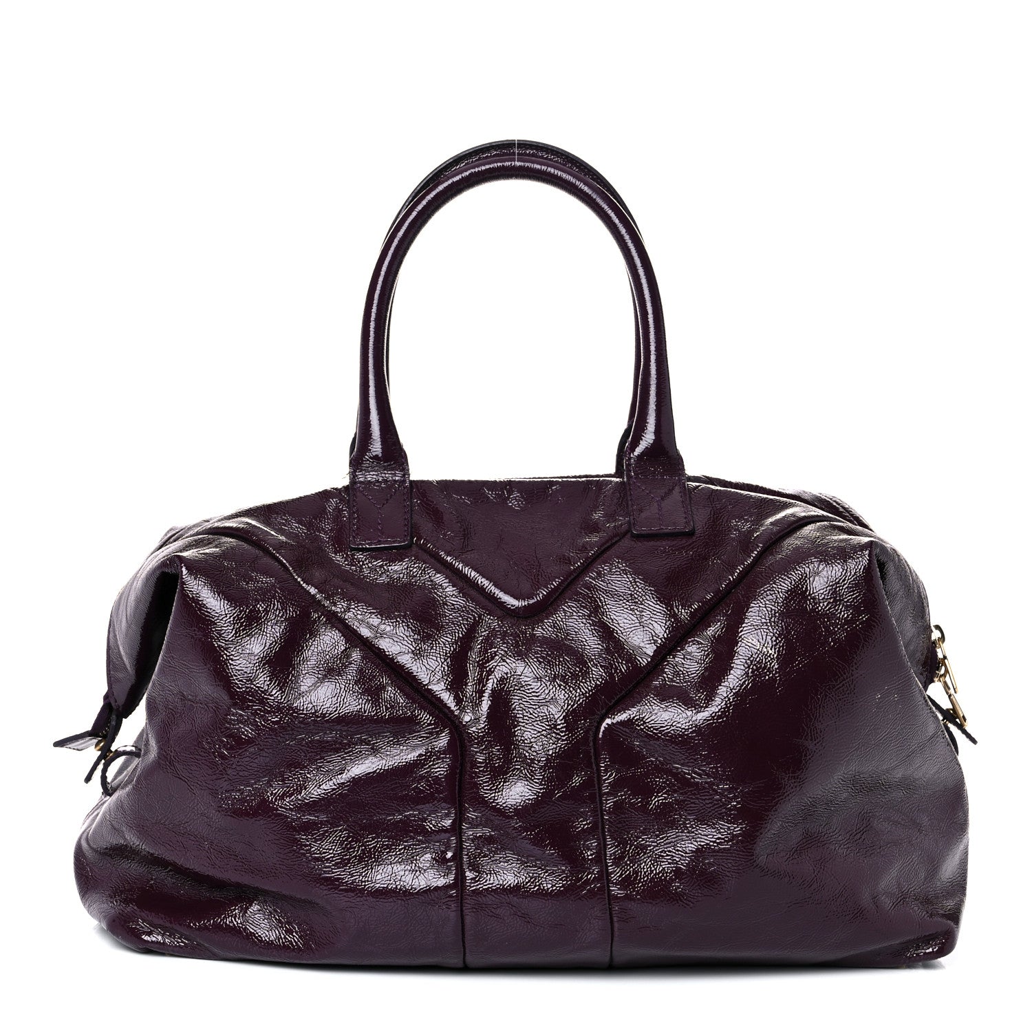 Saint Laurent Textured Patent Medium Easy Sac Purple 1 of 15