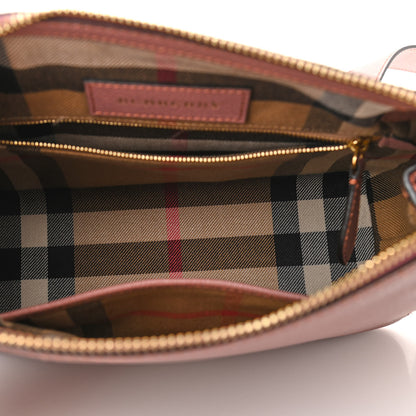 Burberry Soft Grain Calfskin House Check Small Helmsley Crossbody Dusty Pink 5 of 11