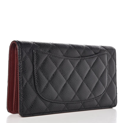 Chanel Caviar Quilted Yen Wallet Black 3 of 10