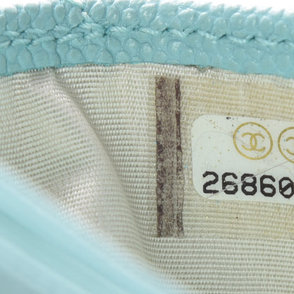 Chanel Caviar Quilted Card Holder Light Blue 10 of 11