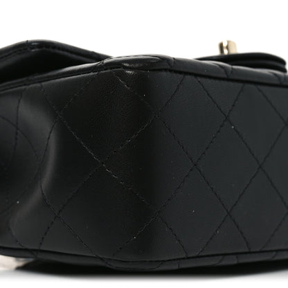 Chanel Lambskin Quilted Mini Rectangular Flap Black 9 of 11