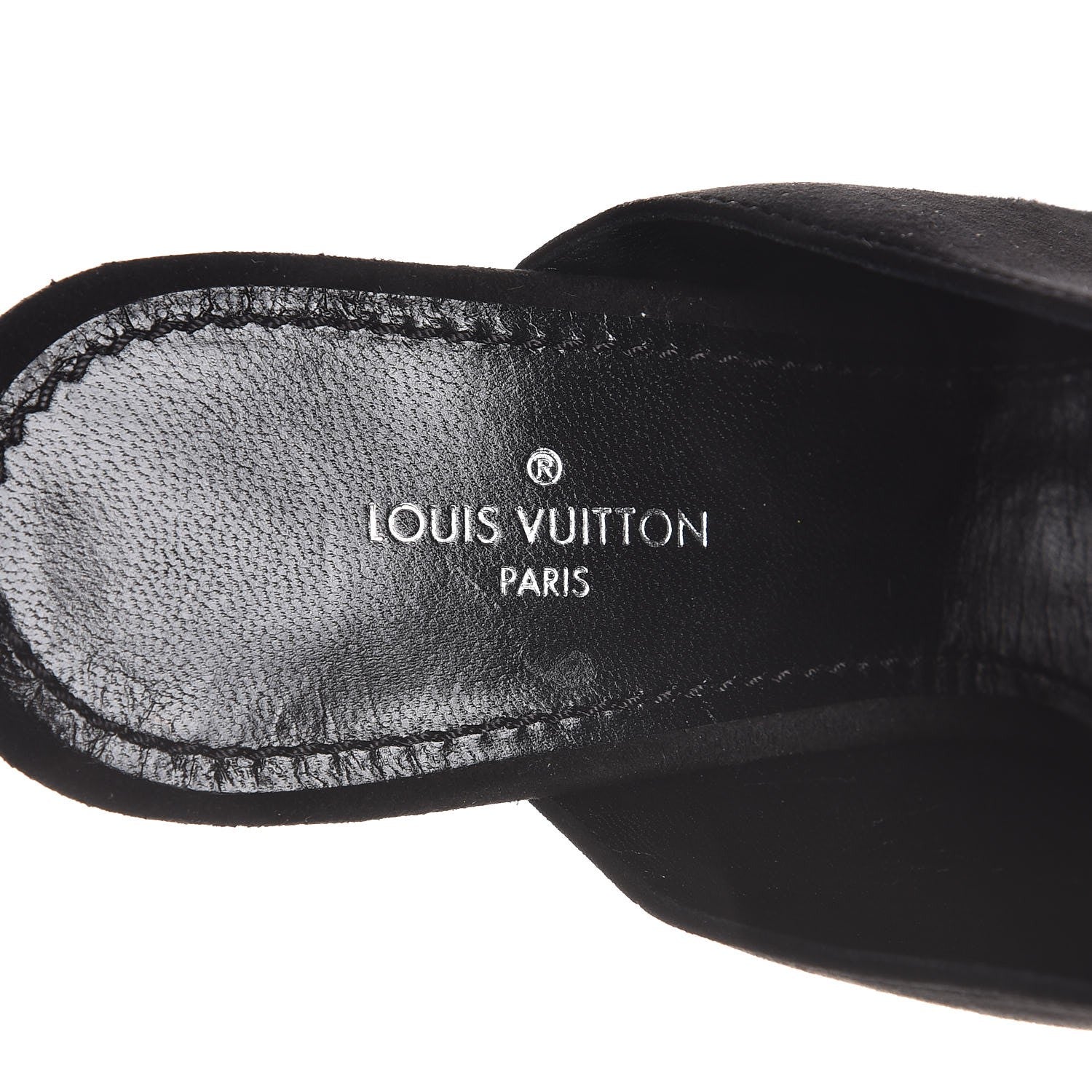Louis Vuitton Suede Bahiana Mules 35 Black 7 of 8