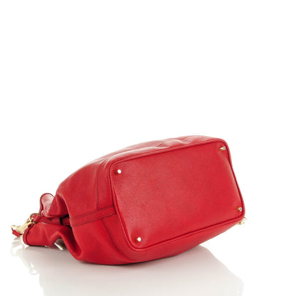 Burberry Grainy Calfskin Medium Golderton Tote Military Red 4 of 8
