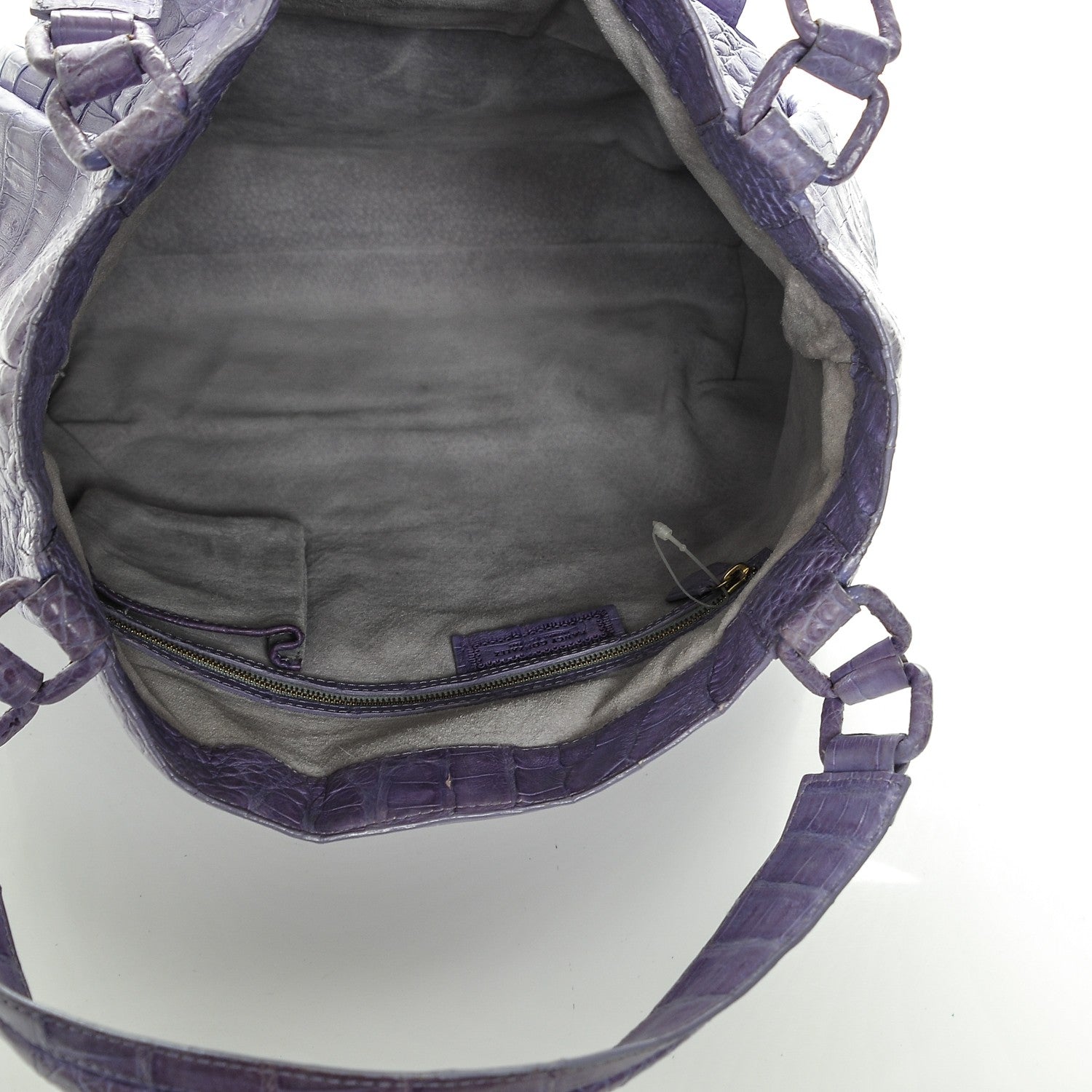 Nancy Gonzalez Crocodile Tote Violet 5 of 6