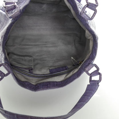 Nancy Gonzalez Crocodile Tote Violet 5 of 6