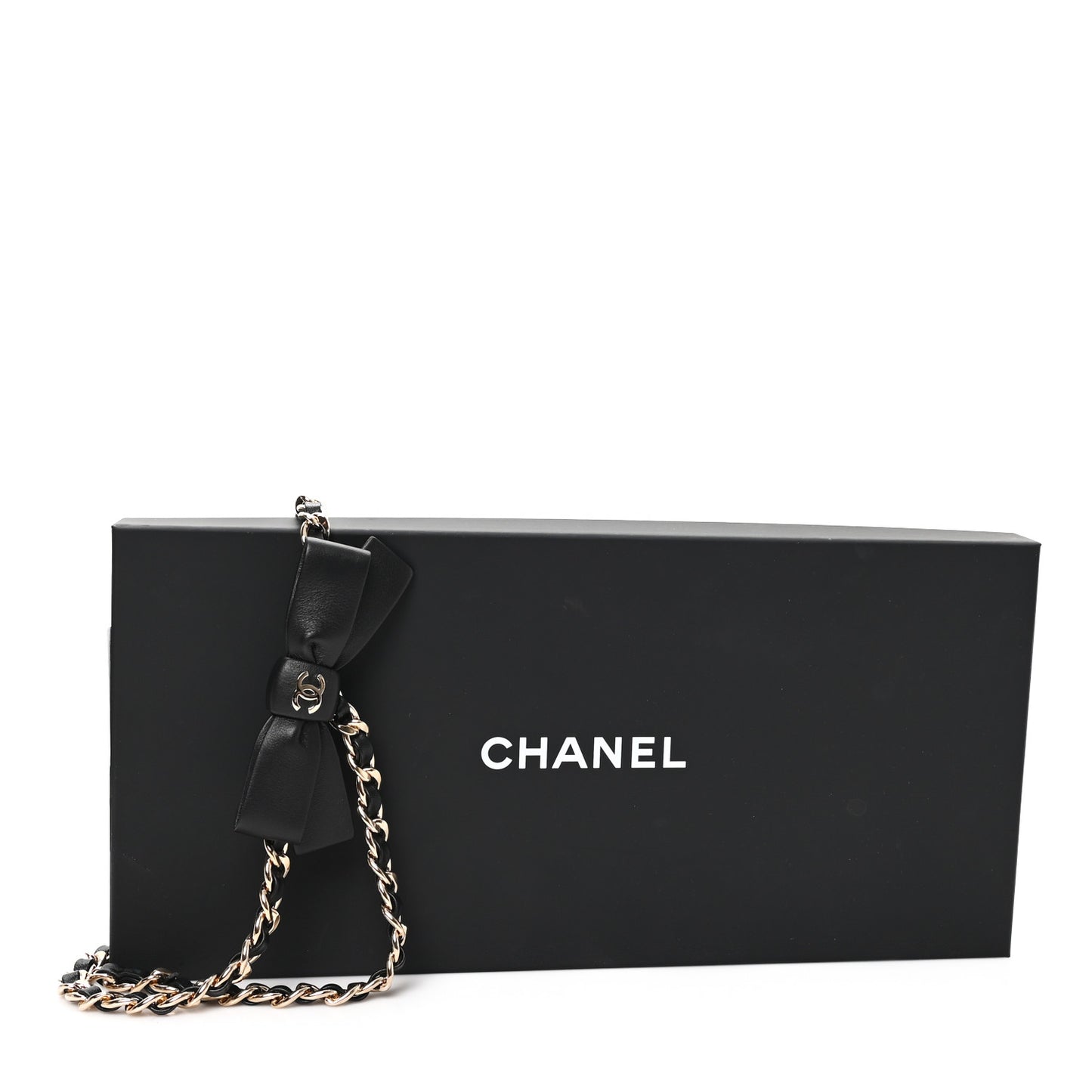 Lambskin Chain CC Bow Belt 90 36 Black