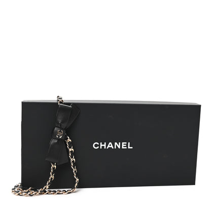 Chanel Lambskin Chain CC Bow Belt 90 36 Black 4 of 4