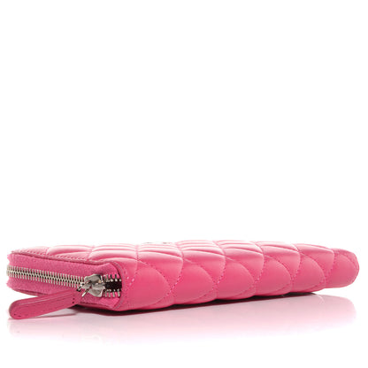 Chanel Lambskin Zip Around Large Gusset Wallet Fuchsia 4 of 11
