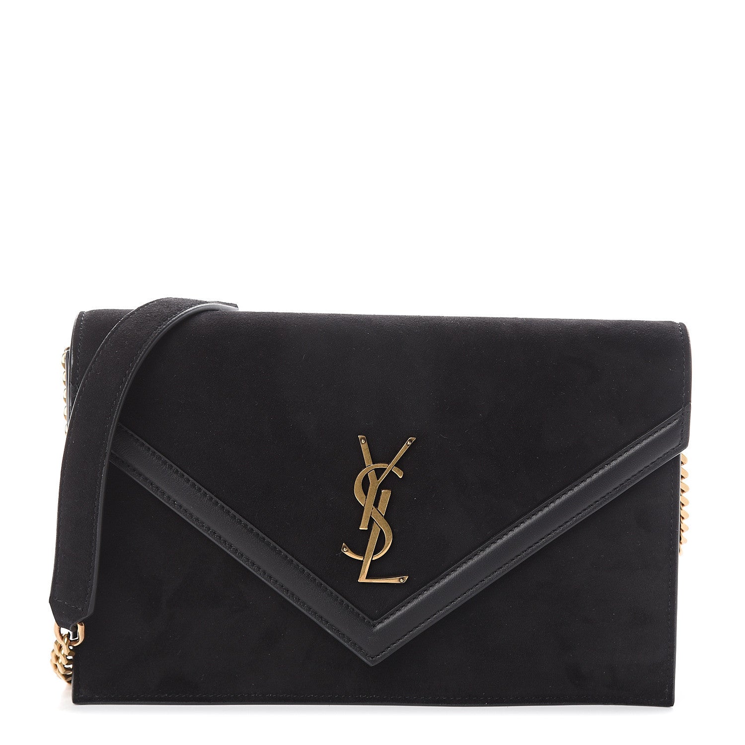 Saint Laurent Suede Calfskin Monogram Le Sept Chain Bag Black 1 of 8