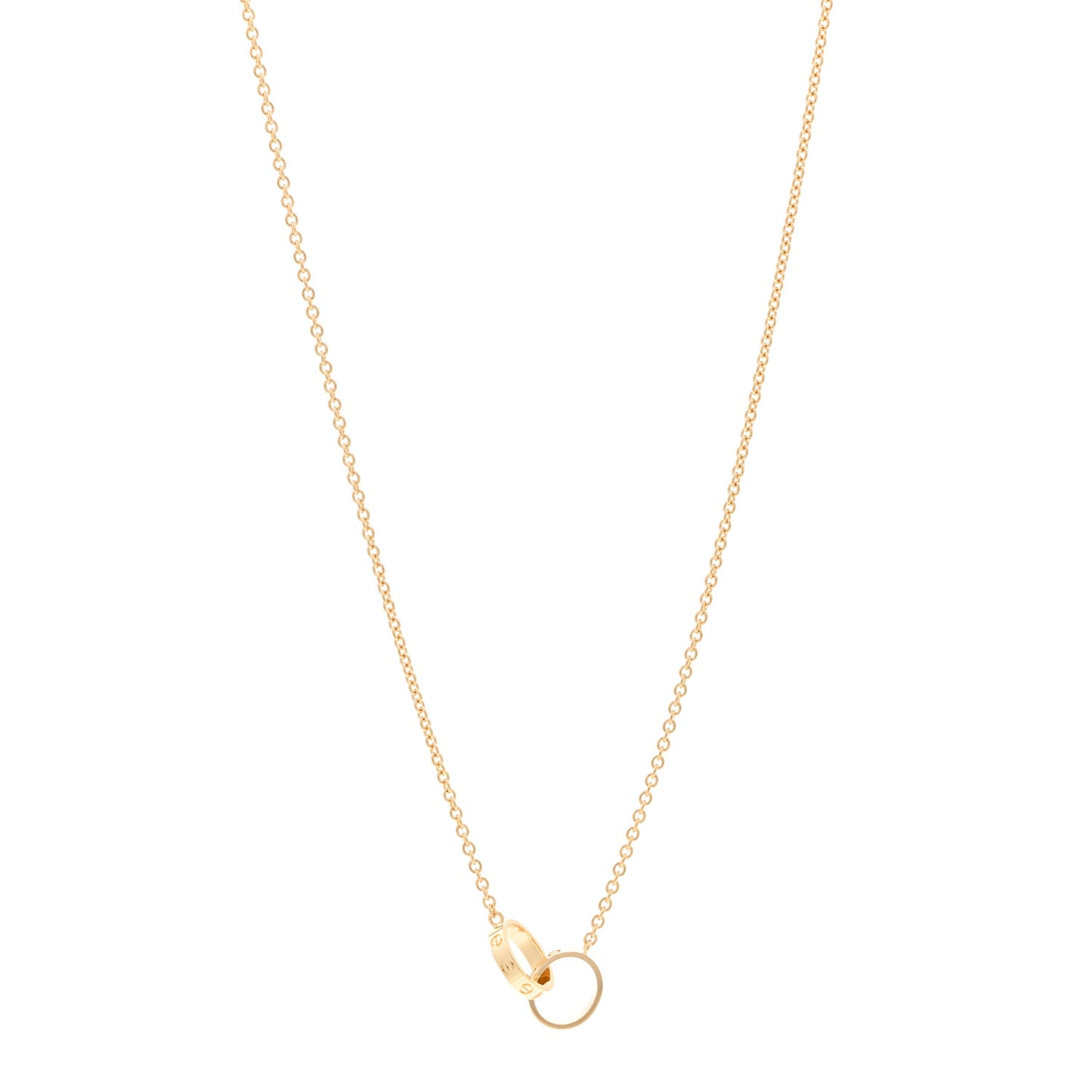 18K Yellow Gold Interlocking LOVE Necklace