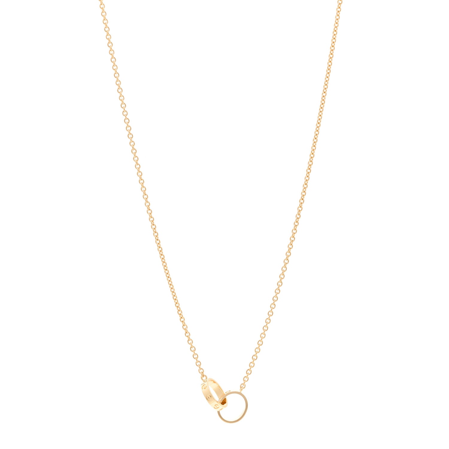 Cartier 18K Yellow Gold Interlocking LOVE Necklace 1 of 5